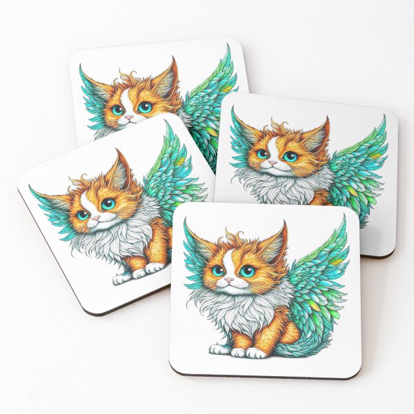 Item preview, Fluffy Kitty with Wings designed and sold by Violet Grant.