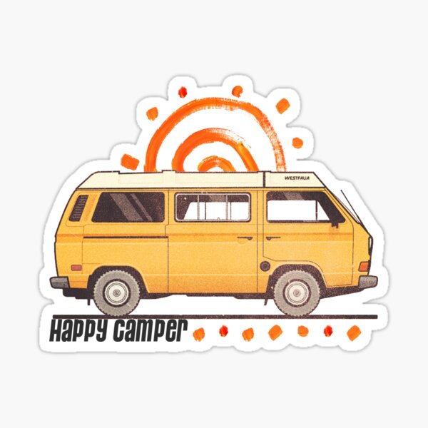 Campeur heureux Sticker