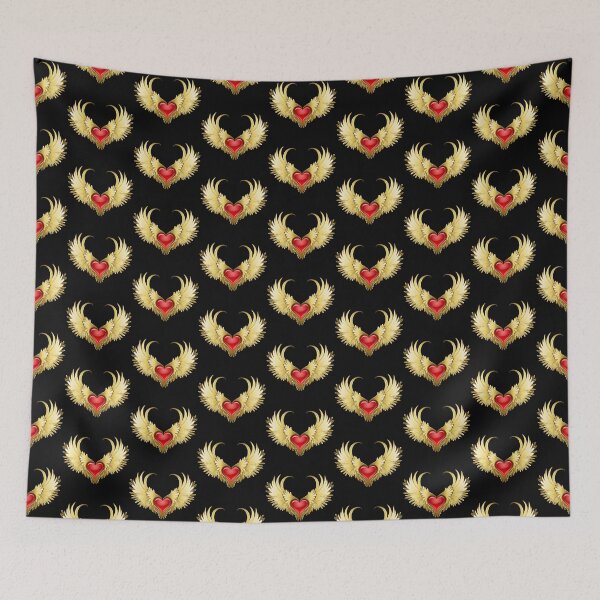 Item preview, Red Heart with Golden Wings  designed and sold by LionessLove.