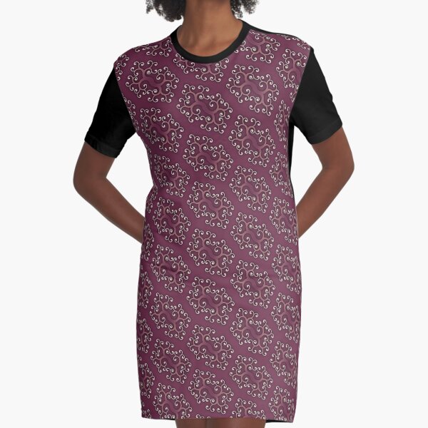 Classic Swurl Pattern Number 1 Graphic T-Shirt Dress