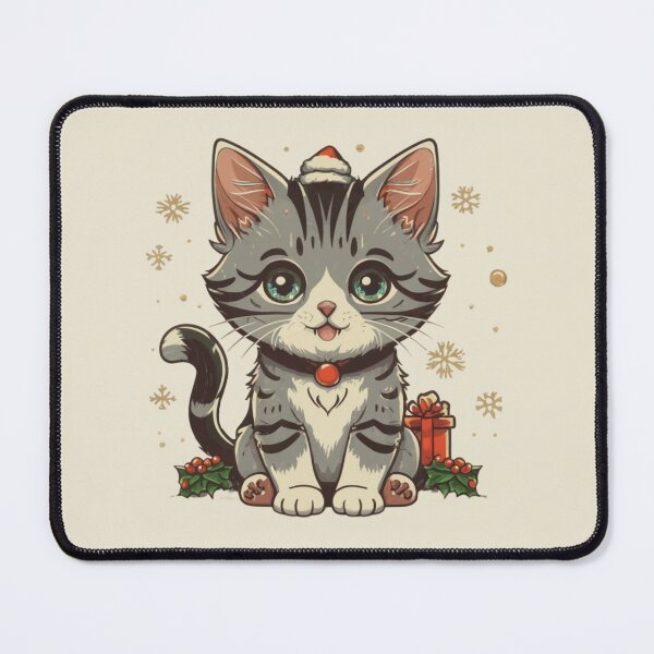 Item preview, Retro Christmas Kitten designed and sold by CraftedRealm.