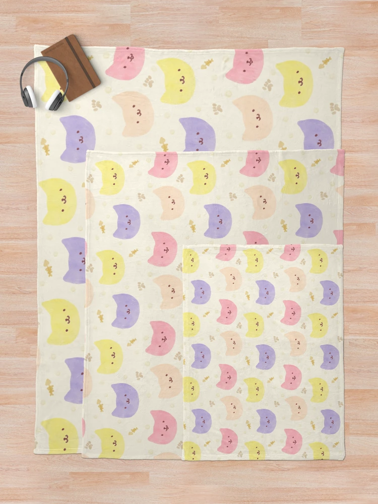 Thumbnail 5 of 6, Throw Blanket, Pastel kittens pattern designed and sold by InversionGraph.
