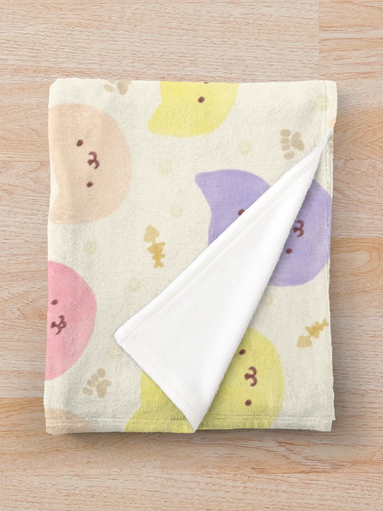 Thumbnail 3 of 6, Throw Blanket, Pastel kittens pattern designed and sold by InversionGraph.