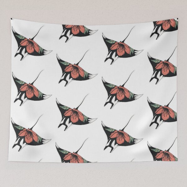 Item preview, Flowered Manta ray  designed and sold by Nikea Hoffman.
