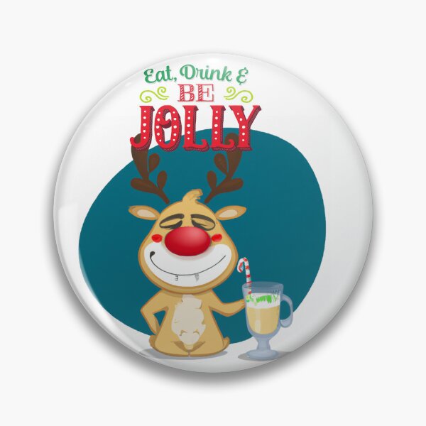 Item preview, Christmas: Reindeer Drinking Eggnog. Eat, Drink & Be Jolly designed and sold by TaraTs.