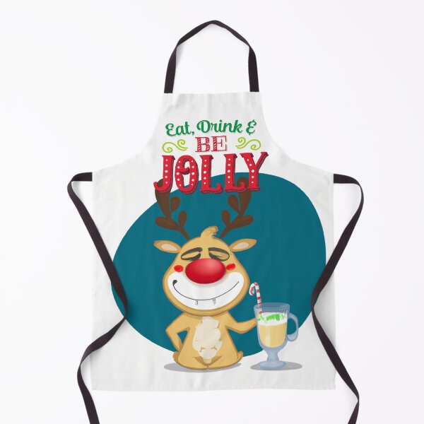 Item preview, Christmas: Reindeer Drinking Eggnog. Eat, Drink & Be Jolly designed and sold by TaraTs.