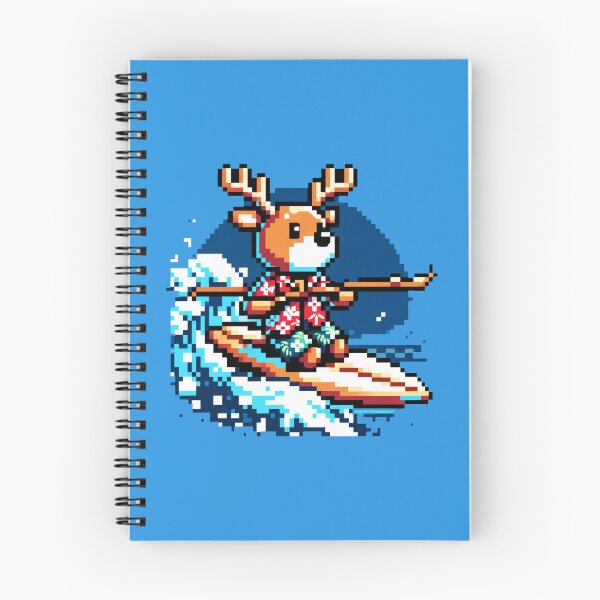 Item preview, Surfing Reindeer: 8-Bit Holiday Wave designed and sold by PixelPunkster.