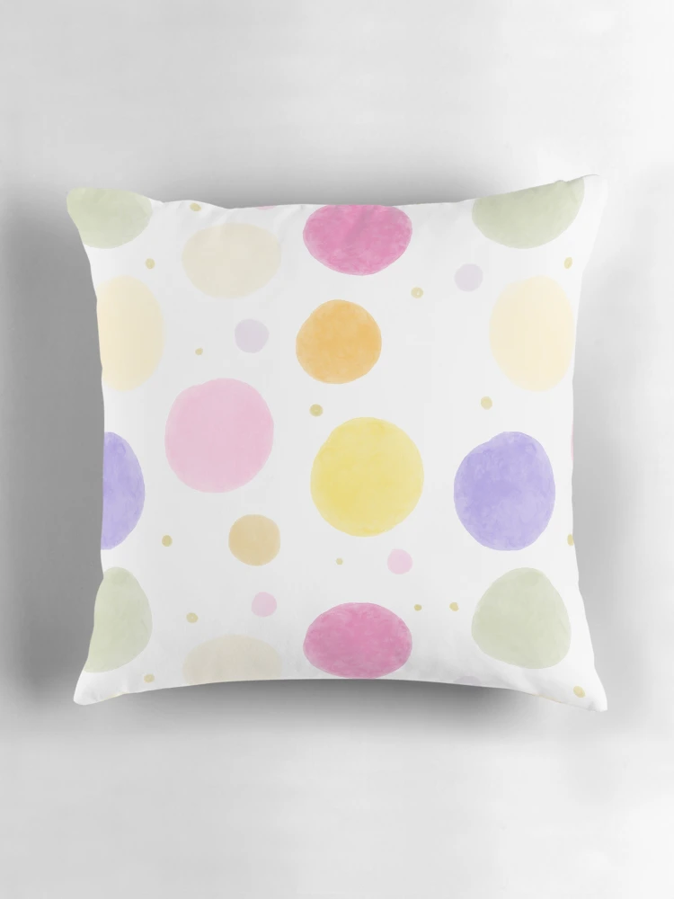 Thumbnail 3 of 4, Pillow, Color Circle Dot Pattern designed and sold by InversionGraph.