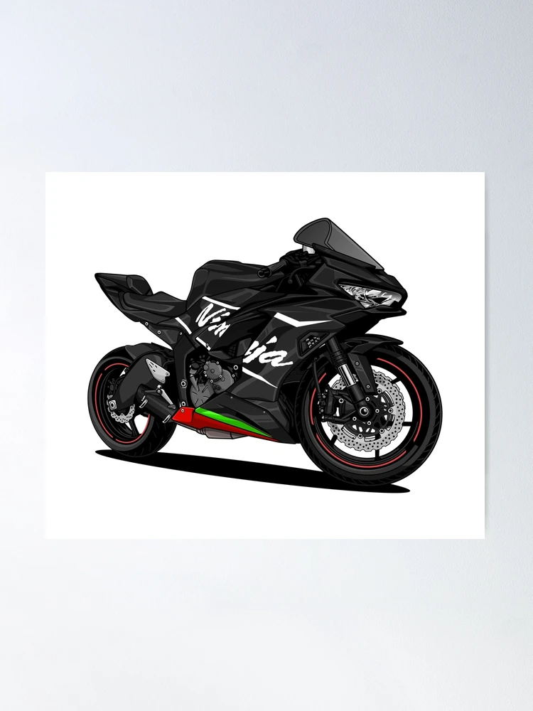 A4 額付き ポスター 岩城滉一 KAWASAKI バイク アート フレーム