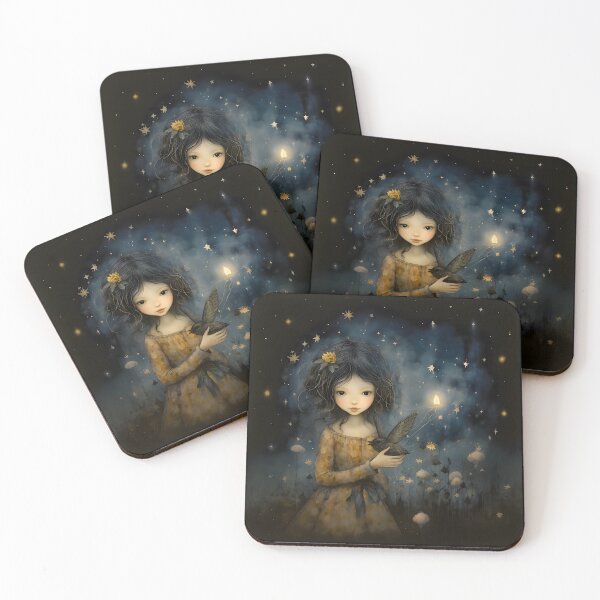Item preview, Dreaming Star and the Girl's Smile designed and sold by SilverlynDraws.
