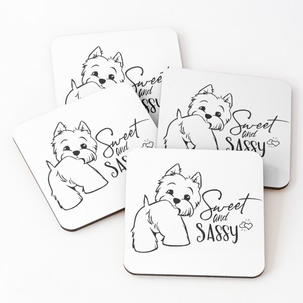 Item preview, Westies are sweet and sassy - outlined designed and sold by WarmAndWestie.