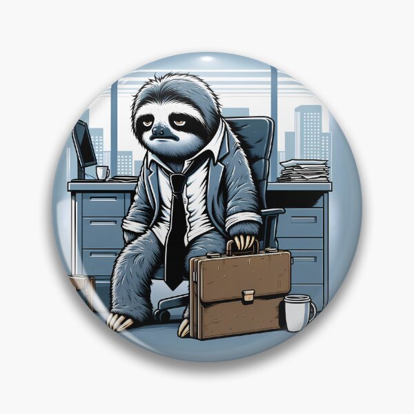 Item preview, Corporate Sloth - The Office Hero designed and sold by slothsandducks.