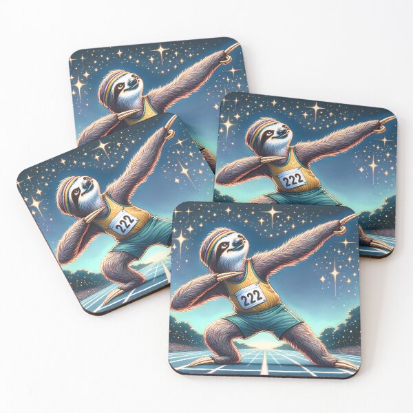 Item preview, Magical Track Star Sloth designed and sold by slothsandducks.