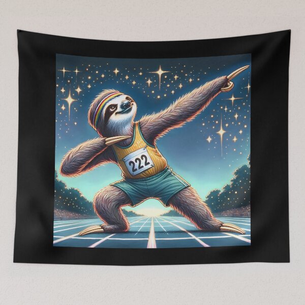 Item preview, Magical Track Star Sloth designed and sold by slothsandducks.