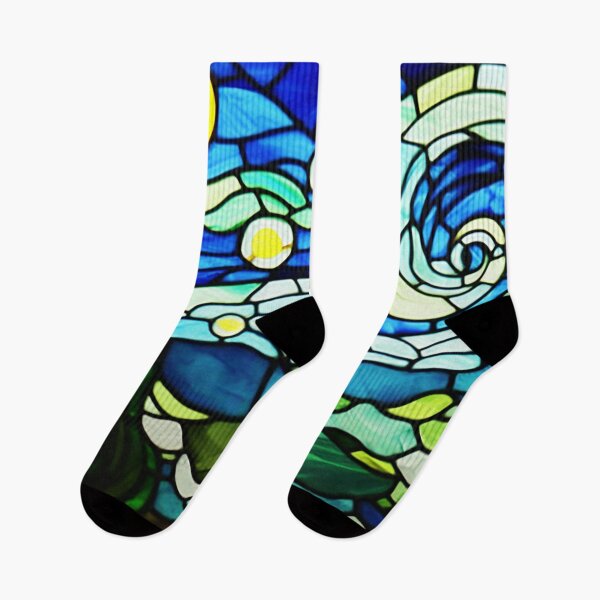 Item preview, Van gogh Starry Night Stained Glass designed and sold by Vangoholic.