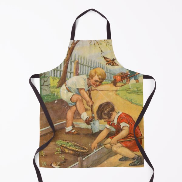 Aperçu de l'œuvre Fille et garçon creusant et plantant des légumes dans le jardin. créée et vendue par State Library of South Australia.