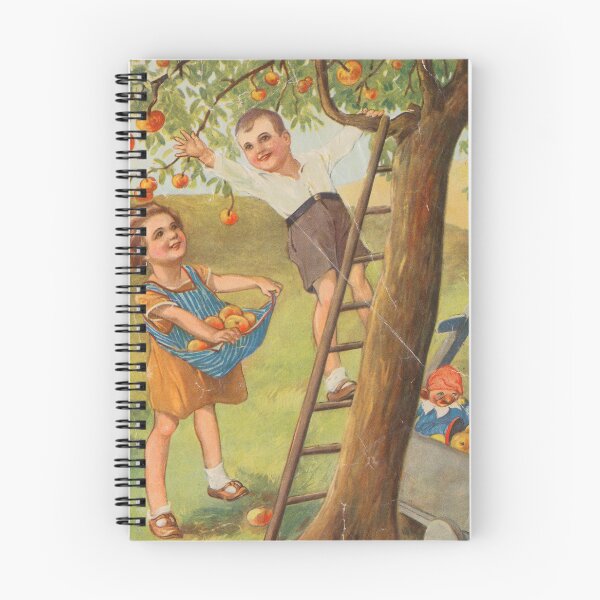 Item preview, Niña y niño recogiendo manzanas de un árbol designed and sold by State Library of South Australia.