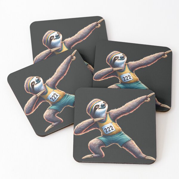 Item preview, Magical Track Star Sloth cutout designed and sold by slothsandducks.