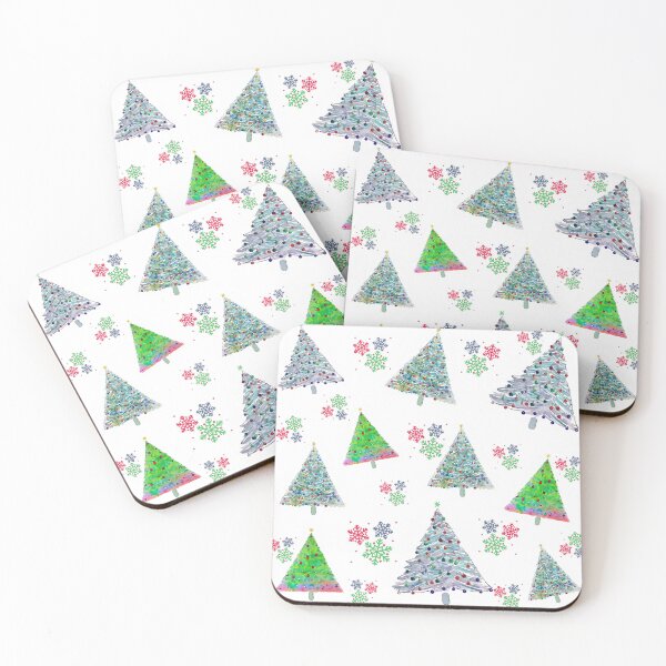 Item preview, Watercolor Festive Christmas Tree Pattern designed and sold by AussieMuma.