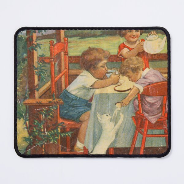 Item preview, Children with a cat having a garden tea party designed and sold by State Library of South Australia.