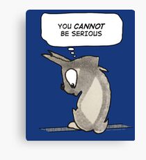 Cartoon Anime Rabbit Satire - Seriously Canvas Print