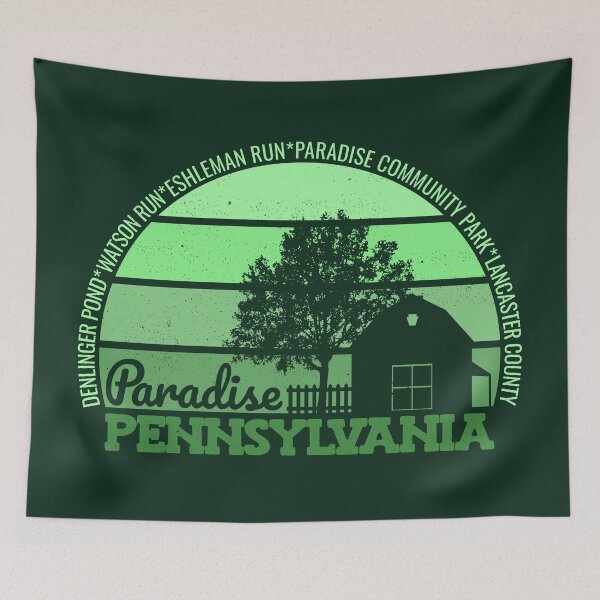 Item preview, Paradise Pennsylvania Sunset Retro Vintage Local Pride Logo designed and sold by CRHPOD20.