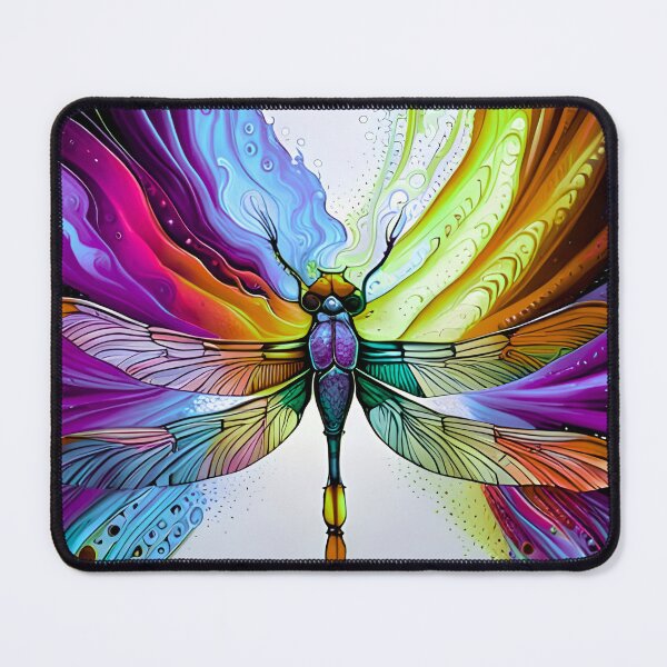 Item preview, Dragonfly Stained Glass Cartoon designed and sold by druidwolfart.