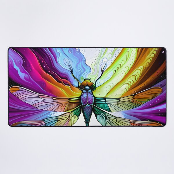 Item preview, Dragonfly Stained Glass Cartoon designed and sold by druidwolfart.