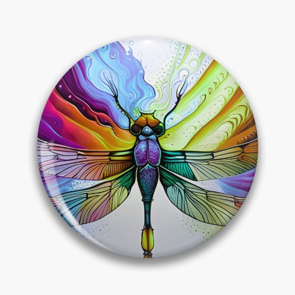 Item preview, Dragonfly Stained Glass Cartoon designed and sold by druidwolfart.