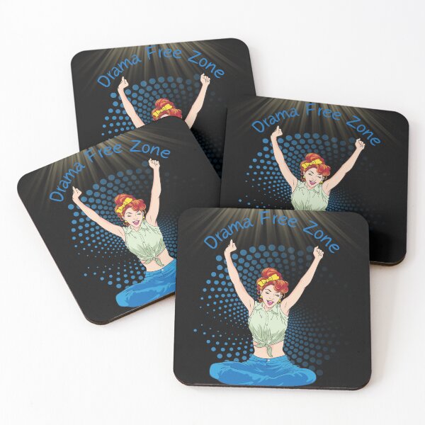 Item preview, Pop Art Happy Woman - Drama Free Zone designed and sold by LionessLove.