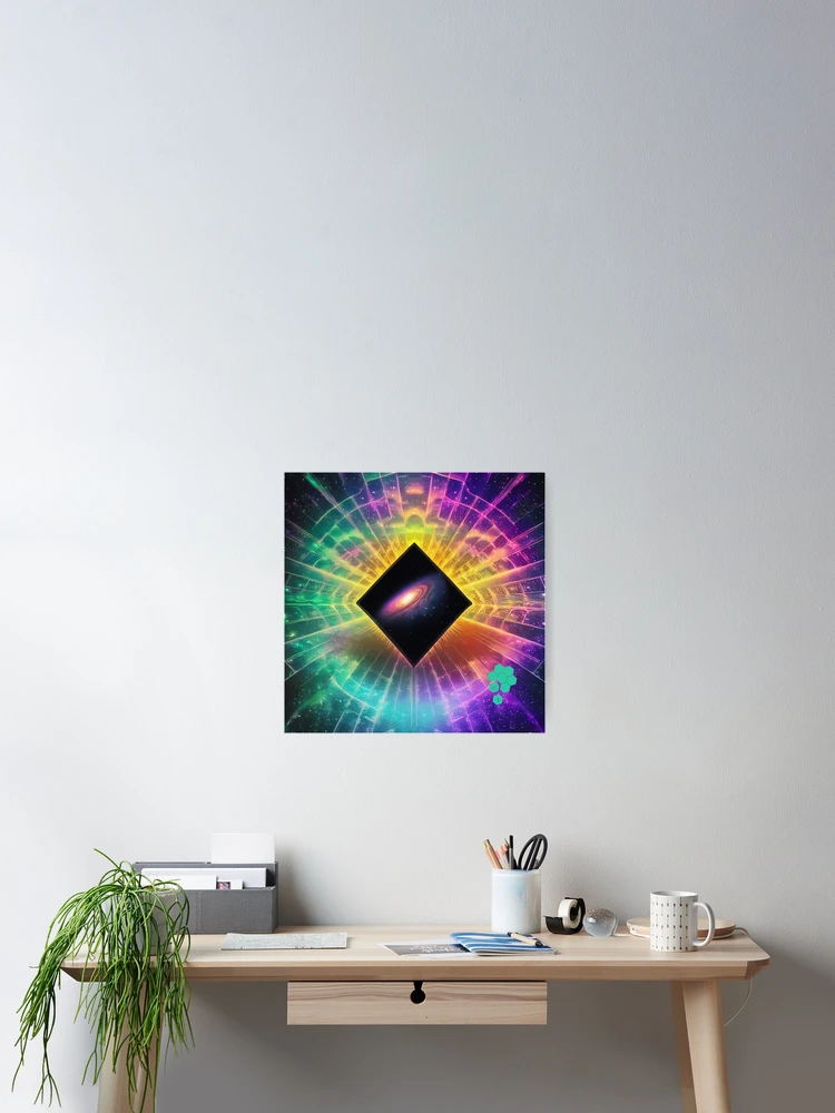 Thumbnail 2 of 3, Poster, Cosmic Distortion: Time Ripple designed and sold by AwakenedAlchemy9.
