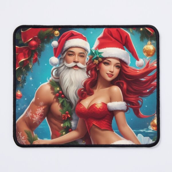 Item preview, Sexy Christmas Mermaid and Santa designed and sold by SirenasWorld.