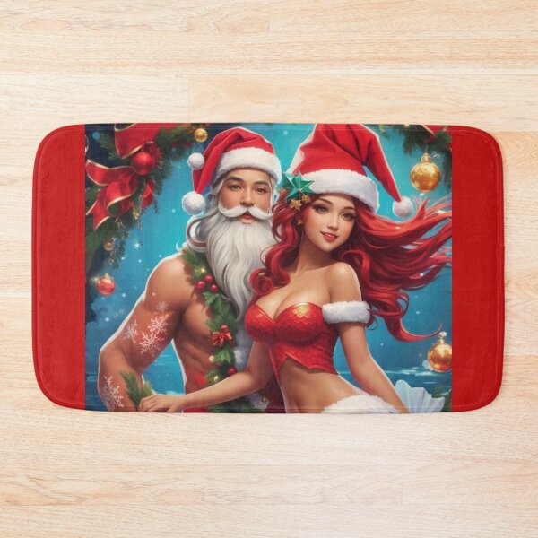 Item preview, Sexy Christmas Mermaid and Santa designed and sold by SirenasWorld.