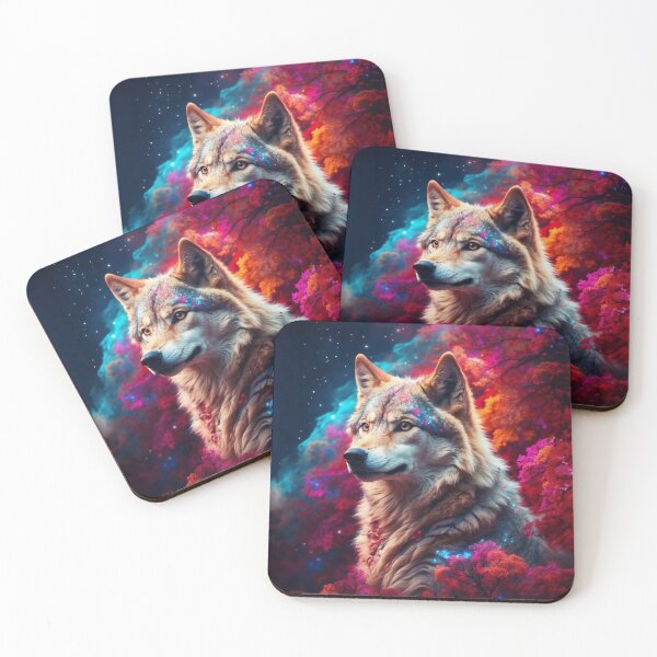 Item preview, Galactic Guardian: Ethereal Majesty of the Cosmic Wolf designed and sold by ArtLab-store.