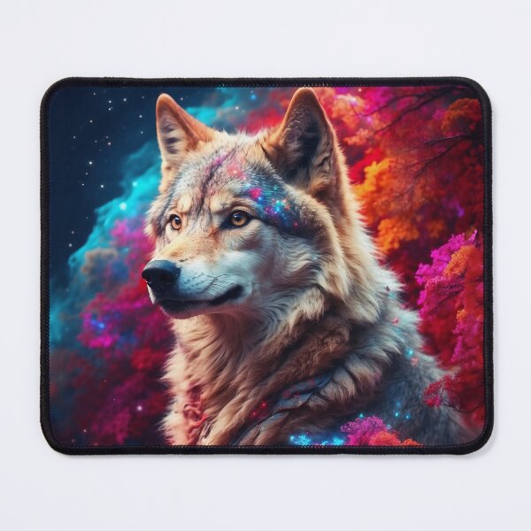 Item preview, Galactic Guardian: Ethereal Majesty of the Cosmic Wolf designed and sold by ArtLab-store.