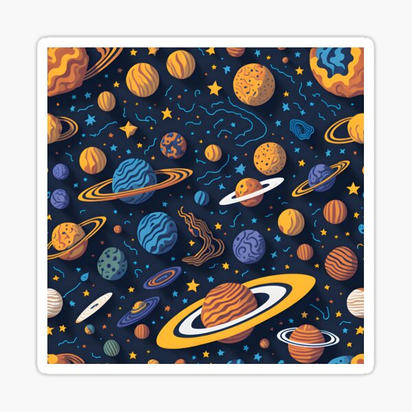 Cosmic Wonders: Exquisite Planet Sticker