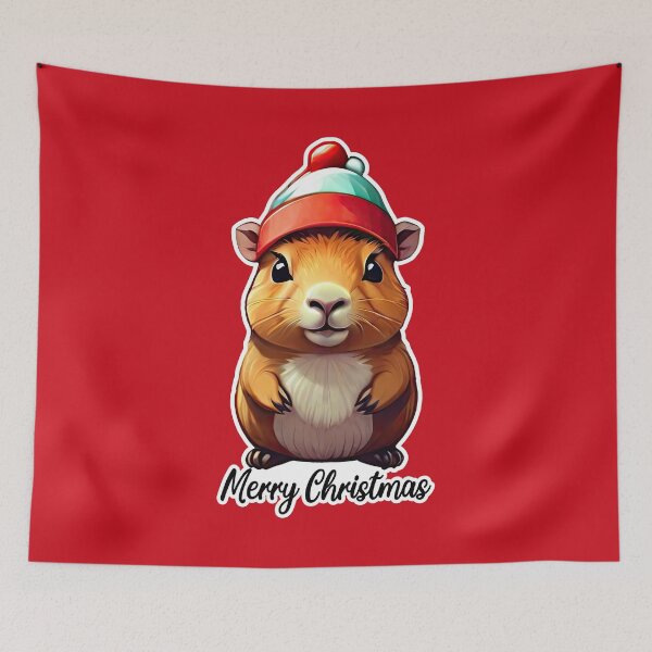 Item preview, Capybara Christmas, Christmas Animals, Cute Adorable Funny Capybara  designed and sold by Porcupine Tees ⭐⭐⭐⭐⭐.