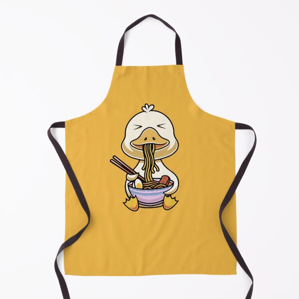 Item preview, Cute duck eating ramen cartoon illustration designed and sold by cubbone.