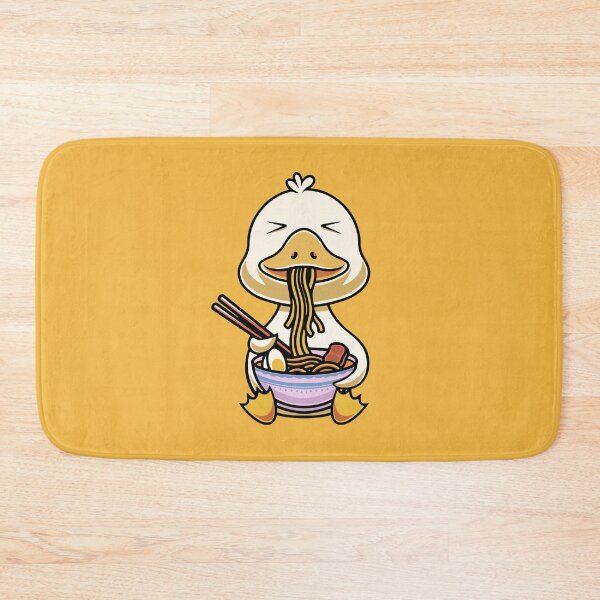 Item preview, Cute duck eating ramen cartoon illustration designed and sold by cubbone.