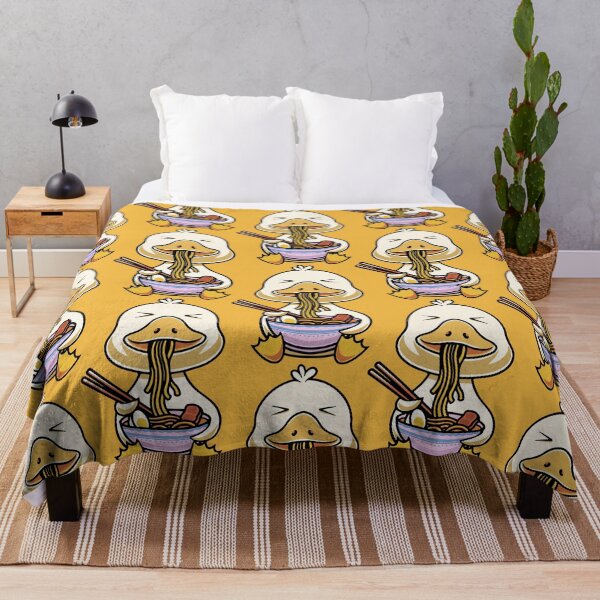 Item preview, Cute duck eating ramen cartoon illustration designed and sold by cubbone.