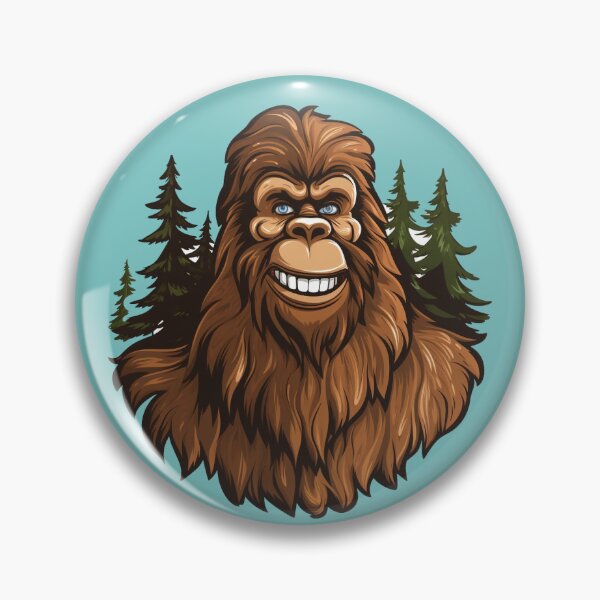 Item preview, Happy Sasquatch Bigfoot Laptop Sticker Magnet Pin Gift  designed and sold by MainEventMedia.