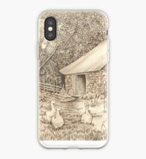 Old Ancrum Pastoral (pencil, ink and wash on paper) iPhone Case