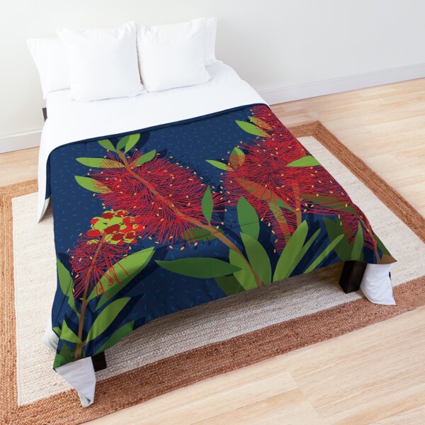Artikel-Vorschau von Bottlebrush Crimson Flowers Australische Flora, designt und verkauft von blueidesign.