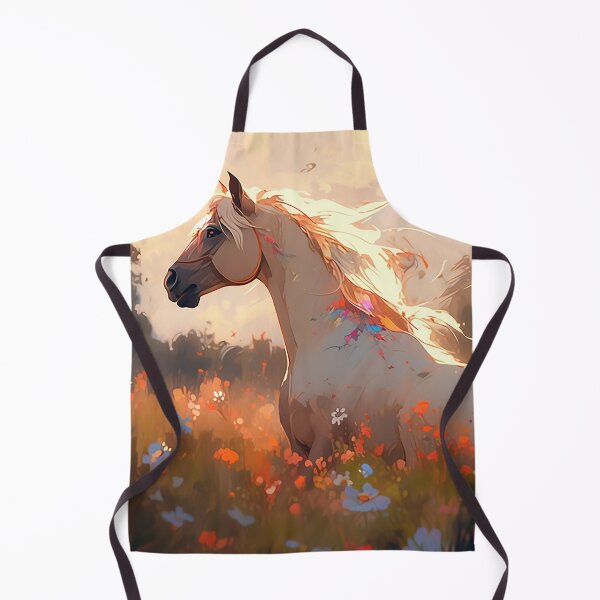 Item preview, Wildflower Elegance - Graceful Horse in Nature's Bloom, Vibrant Meadow Art designed and sold by PaintbrushPlace.