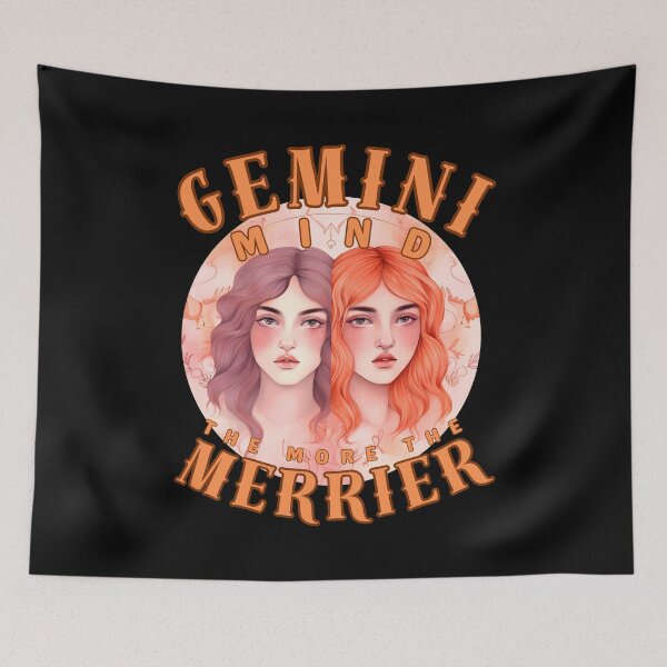 Item preview, Gemini Mind: The More, The Merrier. gemini quote designed and sold by ZodiacWonders.