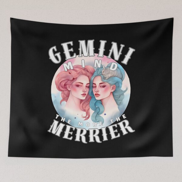 Item preview, Gemini Mind: The More, The Merrier. gemini sayings designed and sold by ZodiacWonders.