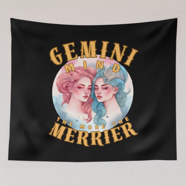 Item preview, Gemini Mind: The More, The Merrier. gemini funny designed and sold by ZodiacWonders.