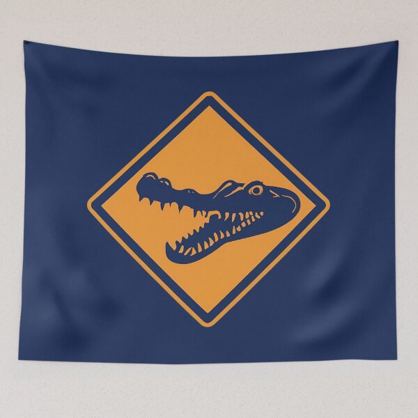 Item preview, Crocodile Warning Road Sign designed and sold by FlexYourMind.