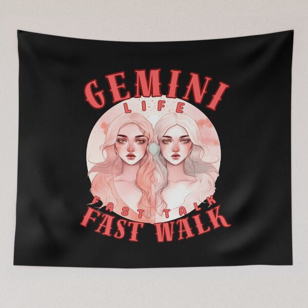 Item preview, Gemini Life: Fast Talk, Fast Walk. gemini astrology designed and sold by ZodiacWonders.