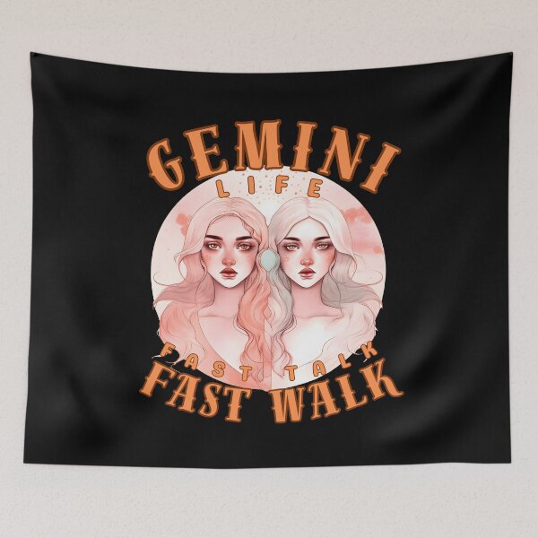 Item preview, Gemini Life: Fast Talk, Fast Walk. gemini quote designed and sold by ZodiacWonders.